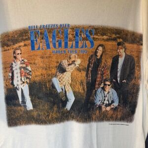VTG '95 Eagles Hell Freezes Over Tour T-Shirt Medium (XL tag) Spring Ford Giant